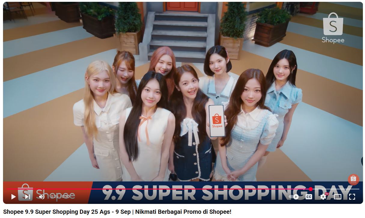 Keren! Shopee Gandeng Hearts2Hearts jadi Bintang Iklan Kampanye 9.9 Super Shopping Day 
