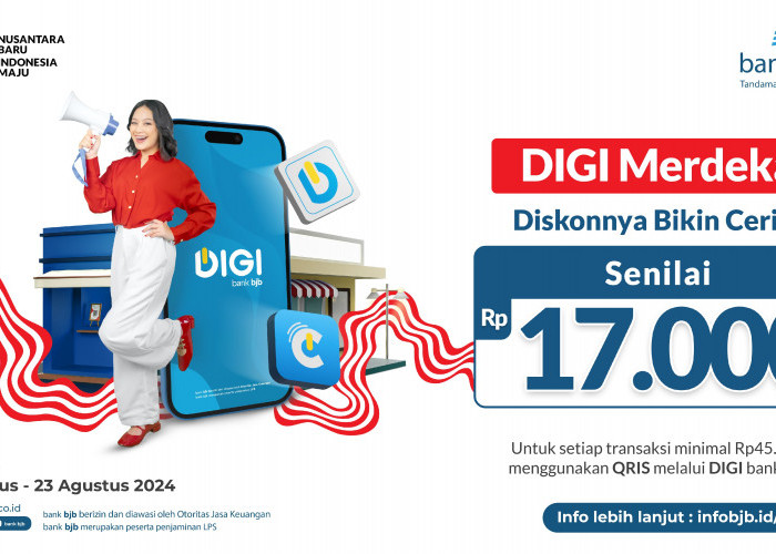 Sambut HUT RI ke 79 bank bjb Beri Diskon Untuk Pengguna DIGI