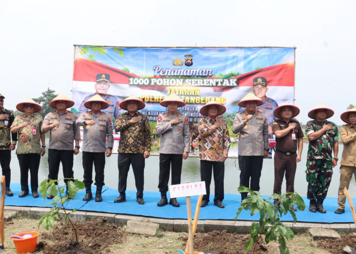 Kapolda Banten Tanam Seribu Pohon Bareng Bupati, Jalankan Program ASRI