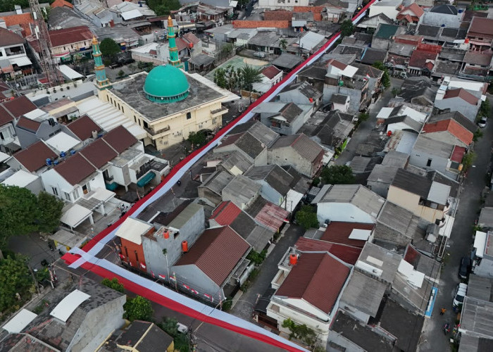 Lorong Merah Putih 387 Meter di Cipondoh, Simbol Rajutan Cinta Warga Menyambut Kemerdekaan