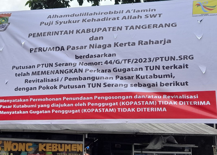 Koppastam Tak Pernah Lakukan Gugatan ke PTUN terkait Revitalisasi Pasar Kutabumi
