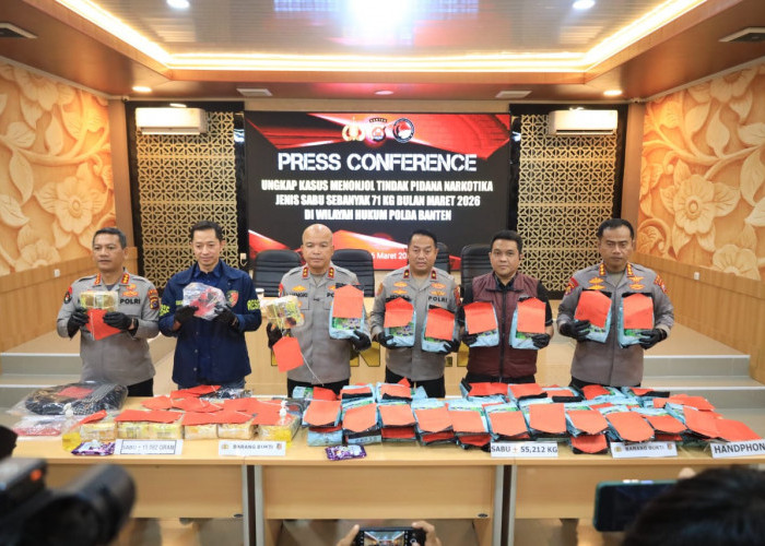 Polda Banten Ungkap Penyelelundupan 71 Kg Sabu di Merak