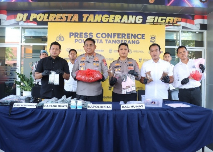 Polresta Tangerang Sikat Bandar Tembakau Sintetis Antar Provinsi, Berhasil Sita Paket Besar 2 Kg 