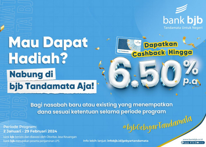 bank bjb Hadirkan Program Gebyar Tandamata, Dapatkan Cashback Hingga 6.50% 