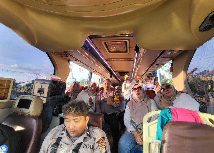 Polsek Pamulang Kerahkan Seribuan Warga Ke Monas Meriahkan HUT Bhayangkara ke-79