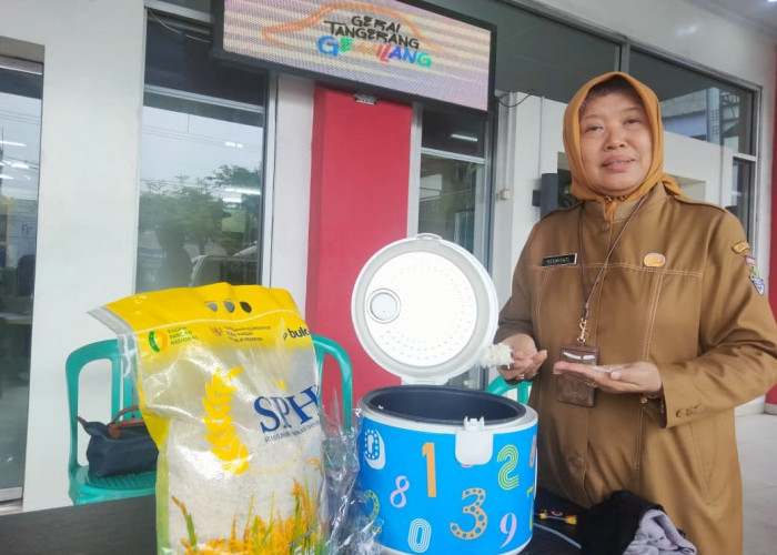 Gelar Gerakan Pangan Murah, Jaga Stabilitas Harga, Disperindag Kabupaten Tangerang Gencar Salurkan Beras SPHP