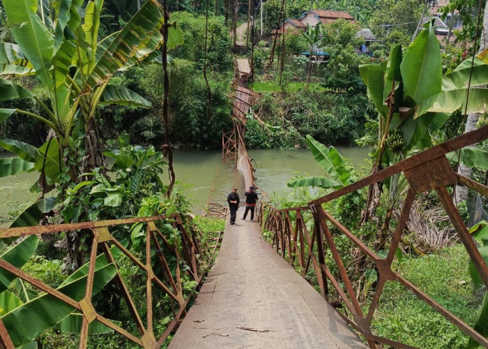  Tali Sling Putus, Jembatan Gantung di Lebak   Ambruk