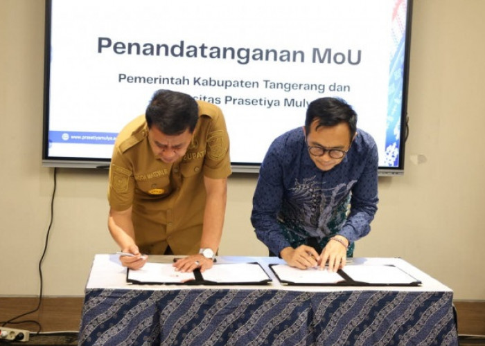 Dukung Tiga Sektor Prioritas, Bupati Tanda Tangani MoU dengan Universitas Prasetiya Mulya