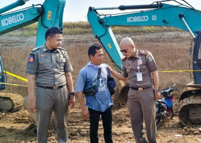 Satpol PP Kabupaten Tangerang Tutup Aktivitas Galian Tanah