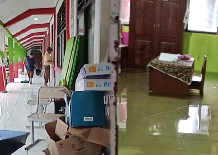 SDN Salembaran III Masih Terendam Air