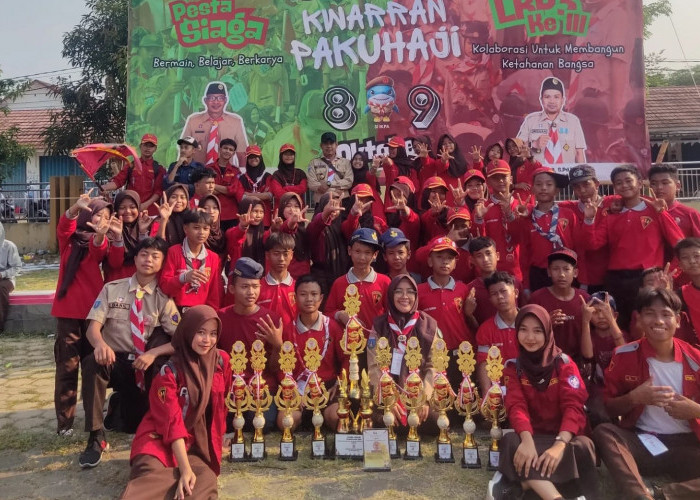 SMPN 2 Pakuhaji Juara Umum Lomba Pramuka Kwarran Pakuhaji 