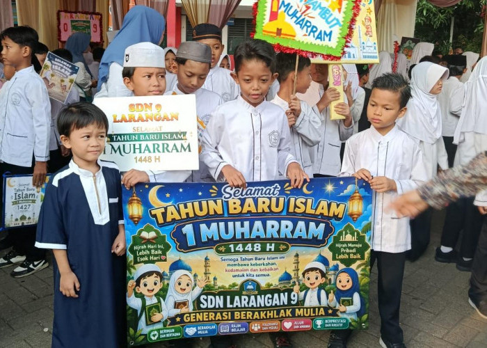SDN Larangan 9 Tanamkan Gelar Pawai Tahun Baru Islam 1448 H, Gelora Semangat Generasi Berakhlak Mulia