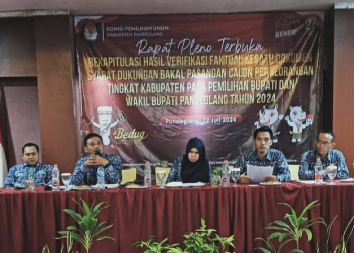 Dua Bakal Pasangan Calon Perseorangan Pilkada Pandeglang Dinyatakan TMS