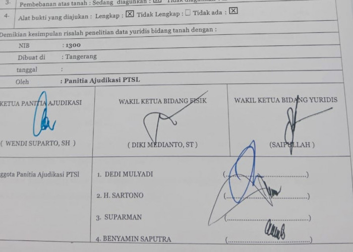 Pengembang di Pantura Tangerang Dijadikan Alasan Sertifikat PTSL di Pakuhaji Belum Diserahkan sejak 2022