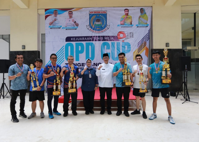 Perkimta Juara Tenis Meja OPD Cup Kategori Ganda Eksekutif