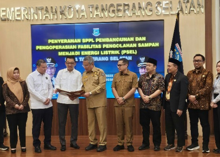 Benyamin Serahkan SPPL Pembangunan dan Pergoperasian PSEL kepada Pemenang Lelang