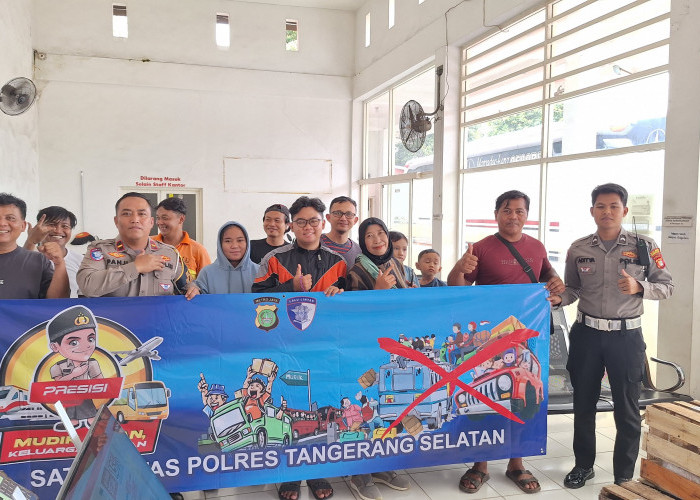 Satlantas Polres Tangsel Sosialisasikan Mudik Aman, Keluarga Nyaman