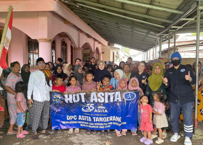HUT ke-55 ASITA, DPC ASITA Tangerang Gelar Santunan Anak Yatim di Sepatan