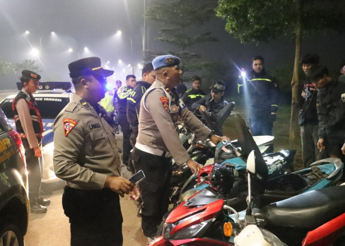 Patroli Gabungan Polres dan Polsek Curug Amankan 4 Motor