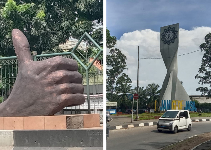 Beragam Bangunan Ikonik Kota Tangerang, Jam Gede Jasa dan Tangerang Jempol Simbol Karakter Kota Tangerang