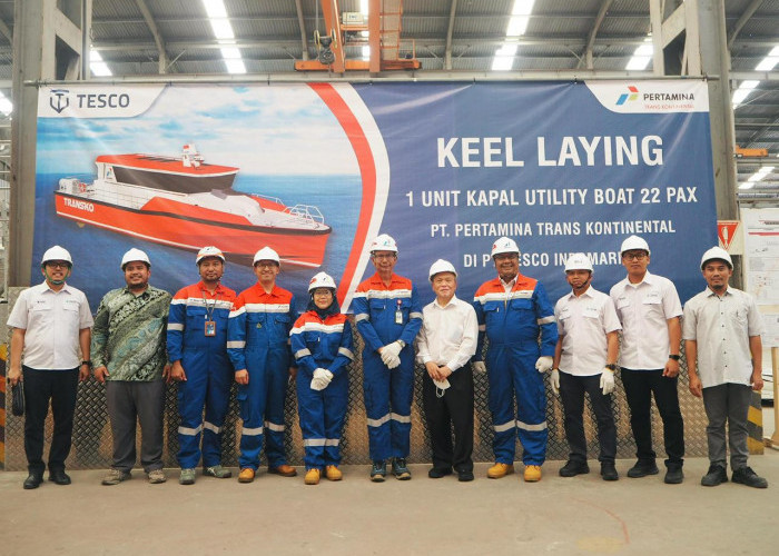 Pertamina Trans Kontinental Bersama Galangan Nasional Resmi Mulai Pembangunan Utility Boat 22 Pax