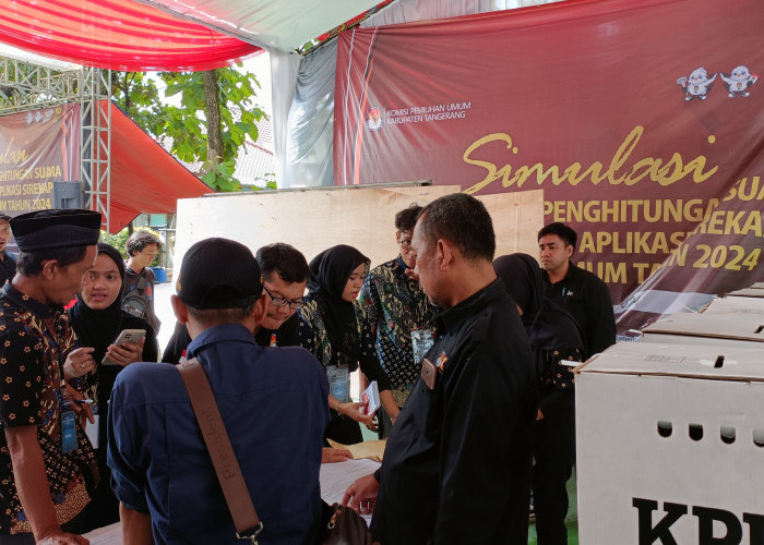 KPU Kabupaten Tangerang Simulasi di Kelapa Dua, Kehadiran Pemilih Hanya 50 Persen 