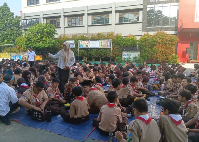 Mengikuti Aktivitas Sarapan Bersama di SDN Sukasari 4, Bangun Karakter dan Konsentrasi Siswa