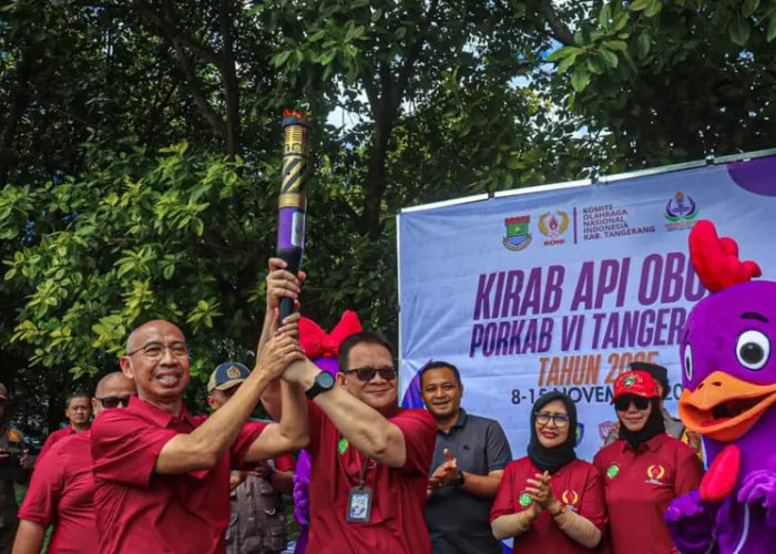 Kirab Api Porkab VI Tangerang, Dibagi Dua Zona, Disambut Antusias
