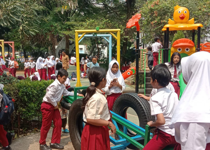 Outing Class SDN Sudimara Barat 5 Ciledug, Siswa Dikenali Taman Tematik di Kota Tangerang
