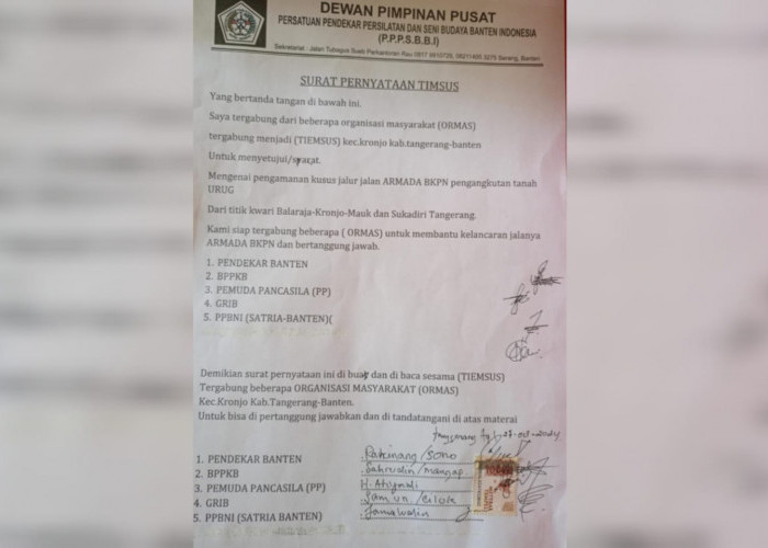 Begini Penjelasan soal Surat Pernyataan Menyetui Pengamanan Jalur Armada BKPN untuk Pengangkutan Tanah Urug