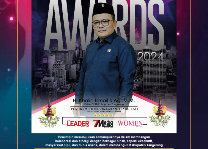 Ketua DPRD Kabupaten Tangerang Raih 2 Penghargaan Bergengsi di International Awards 2024