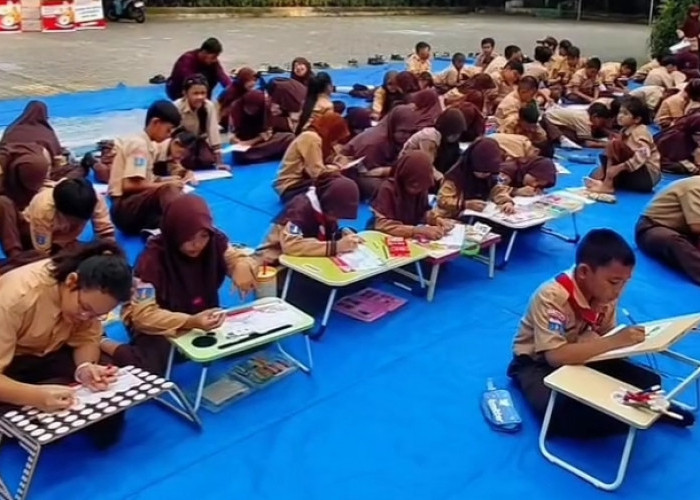 WOW Spageti Gelar Lomba Mewarnai di SDN Karawaci 6