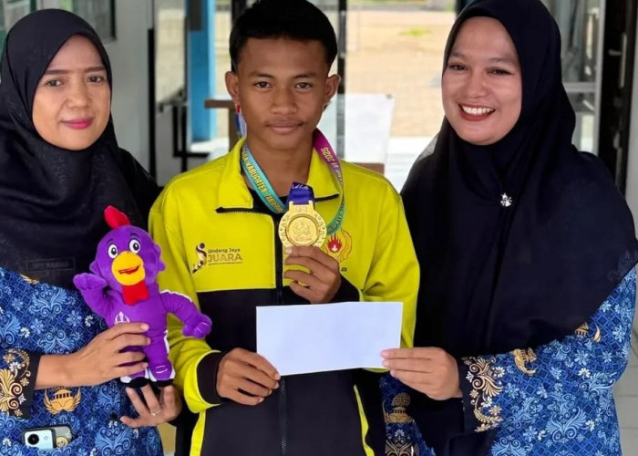 Wahyu Ferdiansyah Siswa SMPN Sindang Jaya Raih Emas PORKAB