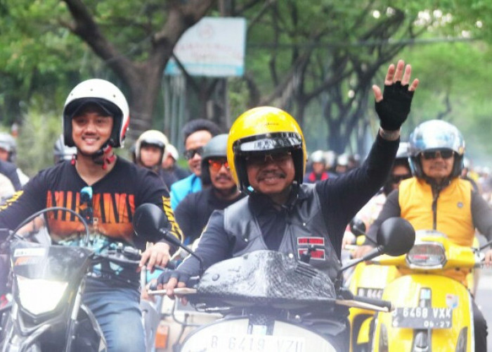 Ikut Nyoride Bareng KNPI Kota Tangerang, Ini Pesan Sachrudin untuk Pemuda