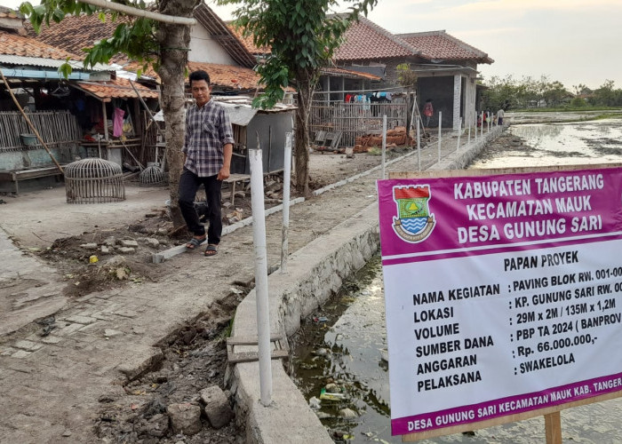 Jalan Rusak di Kampung Gunung Sari Dibangun Pakai Anggaran Banprov