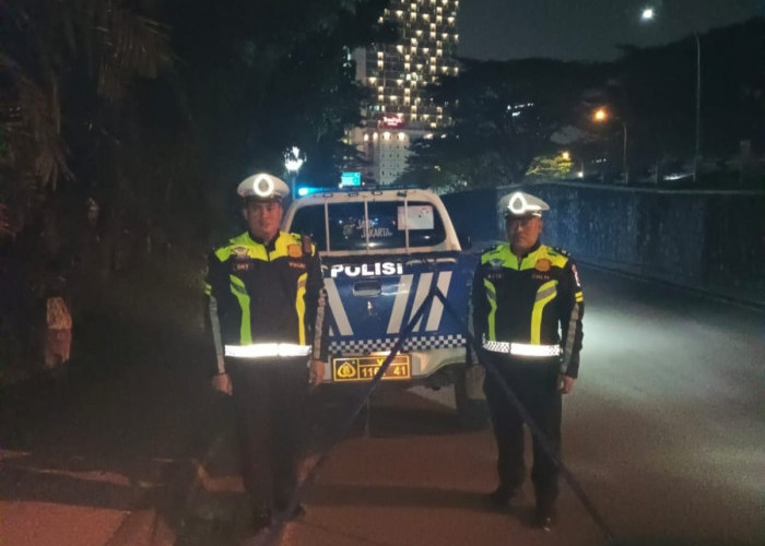 Cegah Ranjau Paku, Polisi Sisir Jalan Boulevard BSD