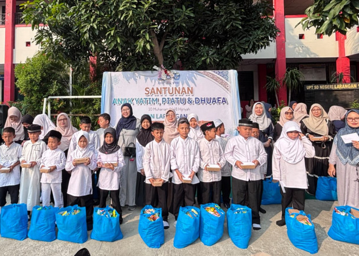 SDN Larangan 11 Santuni Anak Yatim dan Duafa­