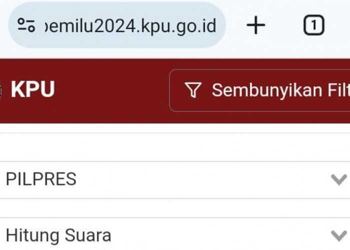 Tampilan Diagram Perolehan Suara di Sirekap Menghilang