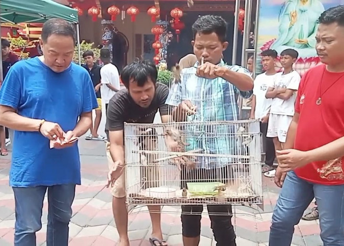 Ritual Pelepasan Burung Jadi Tradisi Rutin Imlek