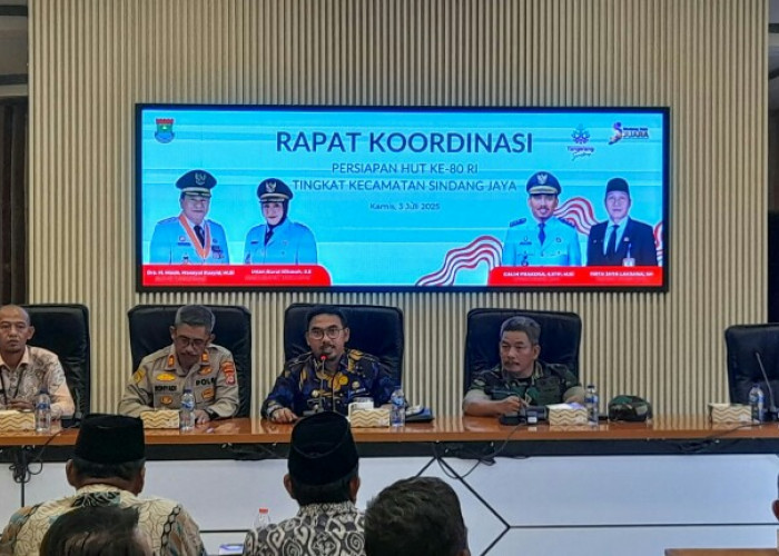 Camat Rakor Lintas Sektoral Persiapan HUT ke-80 Republik Indonesia