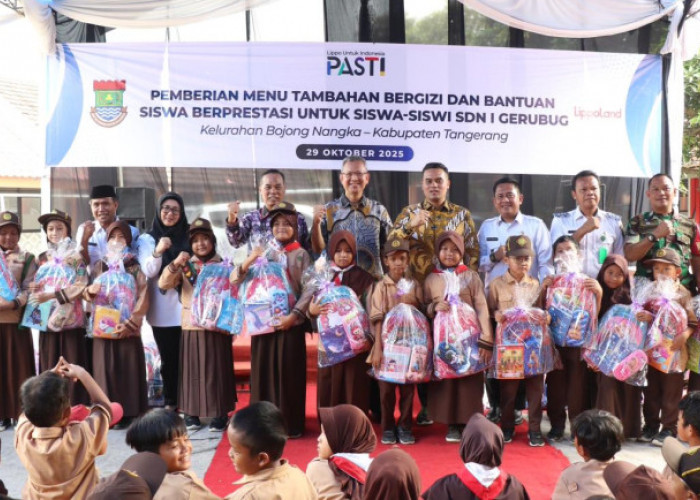 Bantuan CSR Program Lippo PRIMA di SDN Gerubug I, Wabup Intan: Swasta Dorong Pemerataan Pendidikan