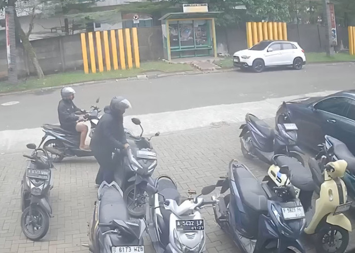 Maling Motor di Ruko Cendana Residence Viral di Medsos