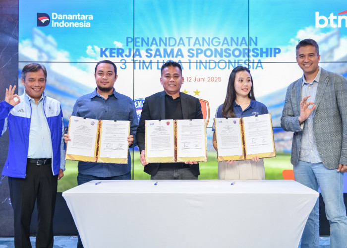 Dorong Kemajuan Sepak Bola Indonesia, BTN Jadi Sponsor Tiga Klub Liga 1 Nasional