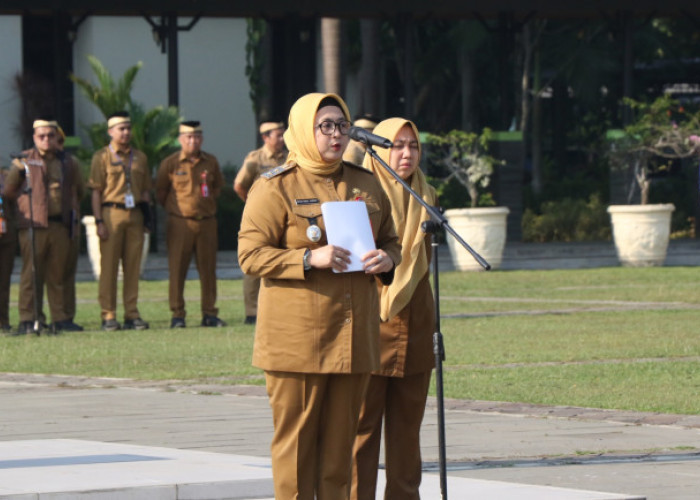 Realisasi Program dan Kegiatan Harus Sesuai Target, Wabup Intan Pimpin Apel Pagi
