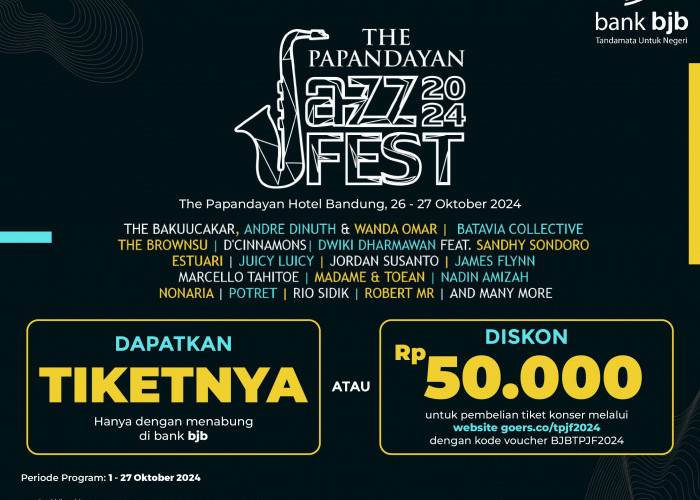 Dukung The Papandayan Jazz Fest 2024, bank bjb Siapkan Program Menabung dan Diskon untuk Dapatkan Tiketnya