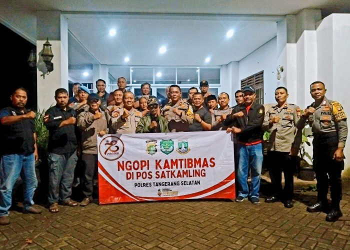 Polsek Pamulang Gencarkan Program Ngopi Kamtibmas di Pos Satkamling