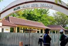 Alun-alun Kota Serang Mulai Dipagari