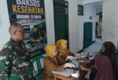 Cek Kesehatan Gratis dan Bagi Sembako Gratis, Koramil 12/Rajeg Gelar Bakti Sosial Warga Sukatani