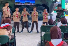 Tanamkan Disiplin Cinta Tanah Air, SDN Karawaci 8 Outing Class ke Yonif Mekanis 203/Arya Kamuning