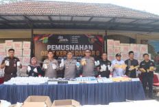 Polsek Serpong Musnahkan, 46 Juta Butir Obat Keras 